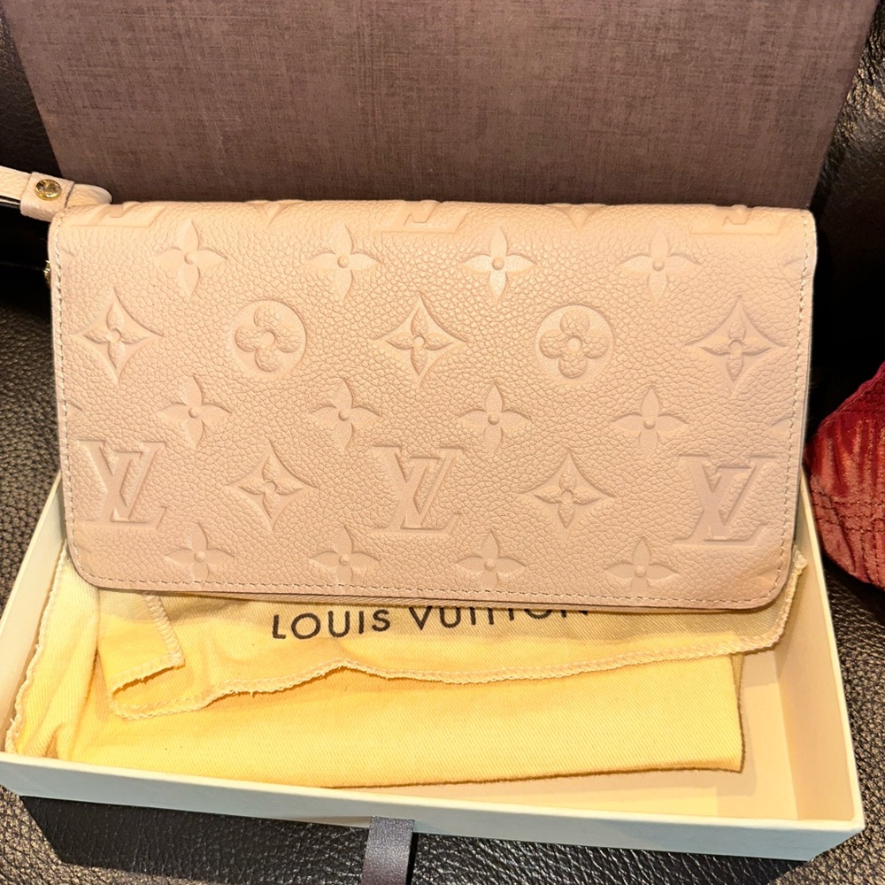 Louis Vuitton Beige Monogram Wallet Sleek Design